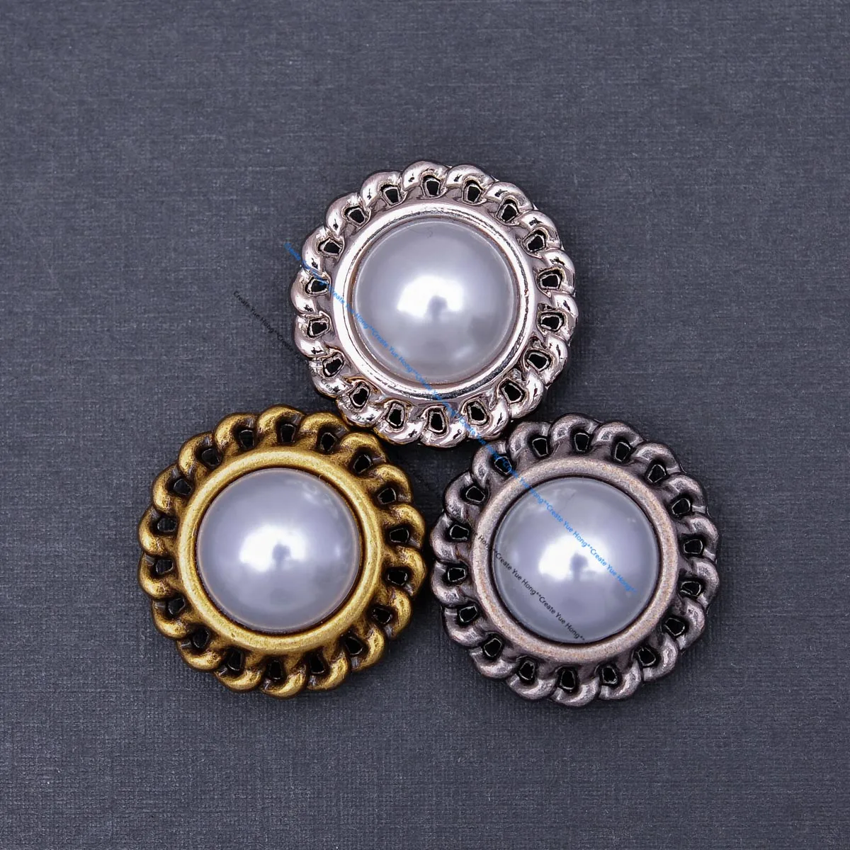 10pcs 25mm Fashion 3 Colors Leathercraft Belt Handbag Round Chain Silver Pearl Conchos For Horse Saddle Tack