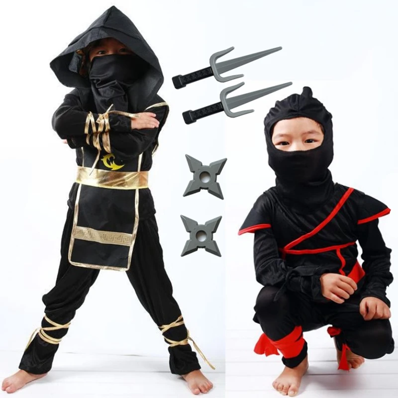 Fiesta Ninja Cosplay disfraces carnaval niños cumpleaños fiesta de fantasía ajuste 3T-11T niños