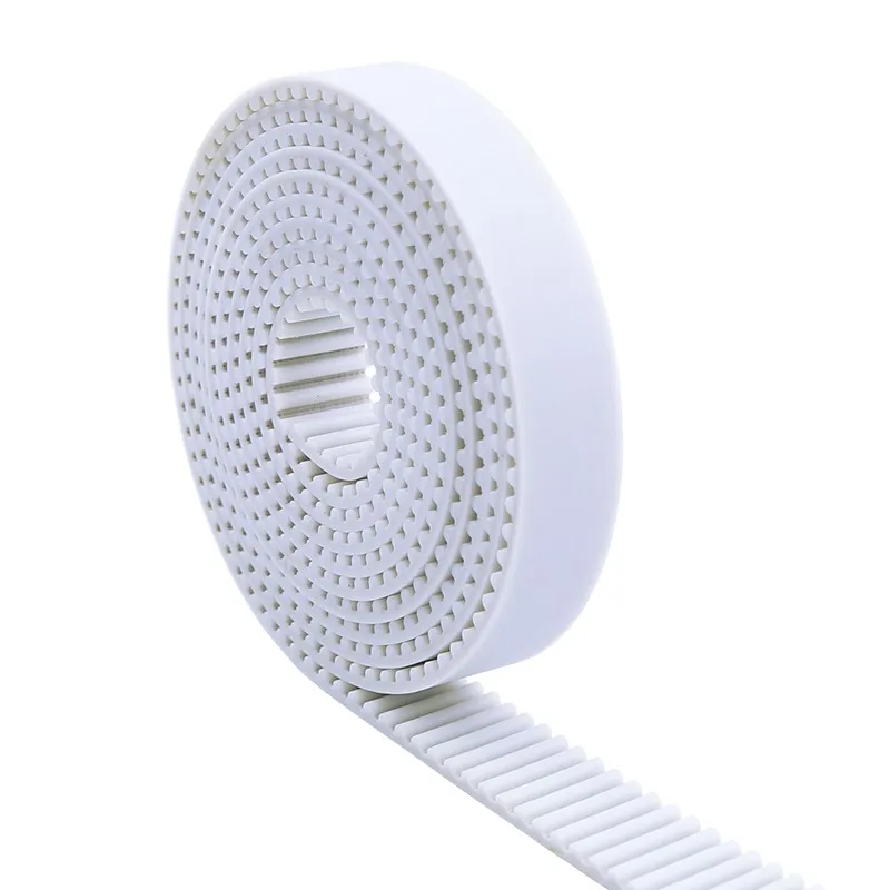 15mm-50mm Width Open End Timing Belt Circular Arc Tooth 8mm Pitch HTD8M 8M-Type PU Steel Cords Synchronous Pulley Belt #White