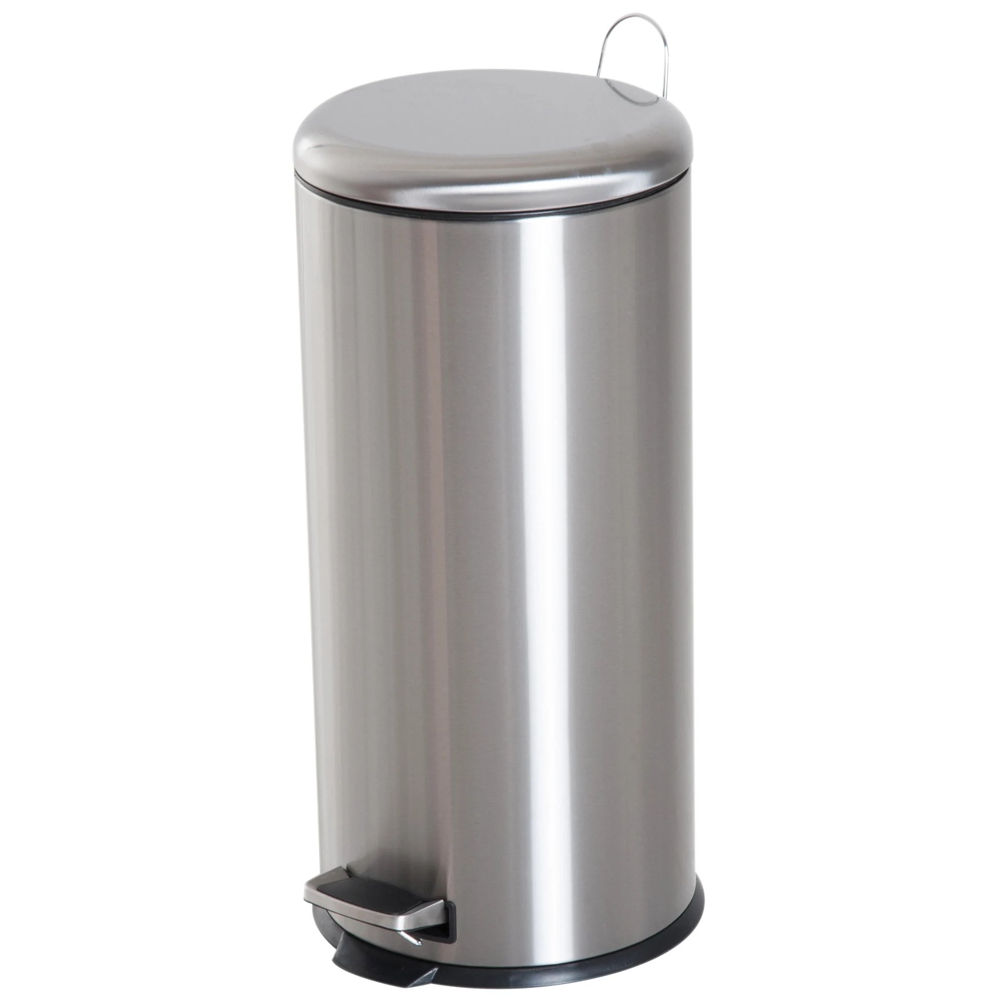 HOMCOM Pedal-opening trash can automatic internal removable 30 L stainless steel silver