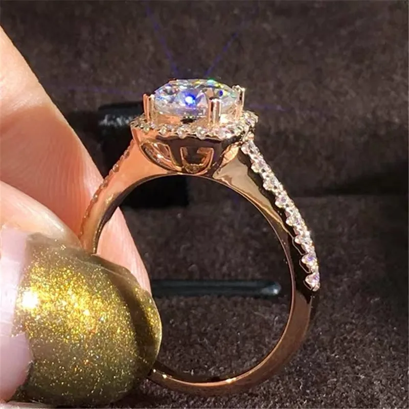 CC Jewelry Fashion Rings For Women‘s Ring Luxury Gold Color Square Stone Anneau Engagement Bijoux Bridal Wedding Ring CC627