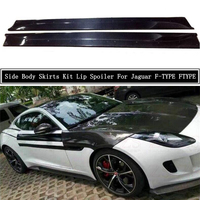 Carbon Fiber Side Body Skirts Kit Lip Splitters Trim Cover Spoiler For Jaguar F-TYPE FTYPE 2014 2015 2016 2017 2018 2019 2020