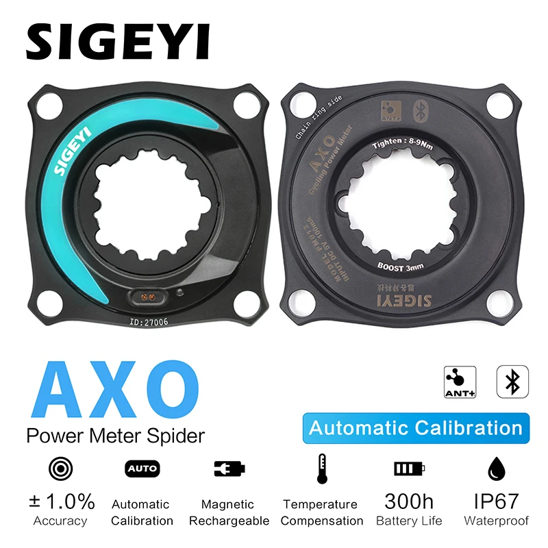 SIGEYI AXO Power Meter Spider Bicycle Crank Cadence Powermeter Spider For Shimano SRAM ROTOR MTB Road Bike Crankset Power Meter