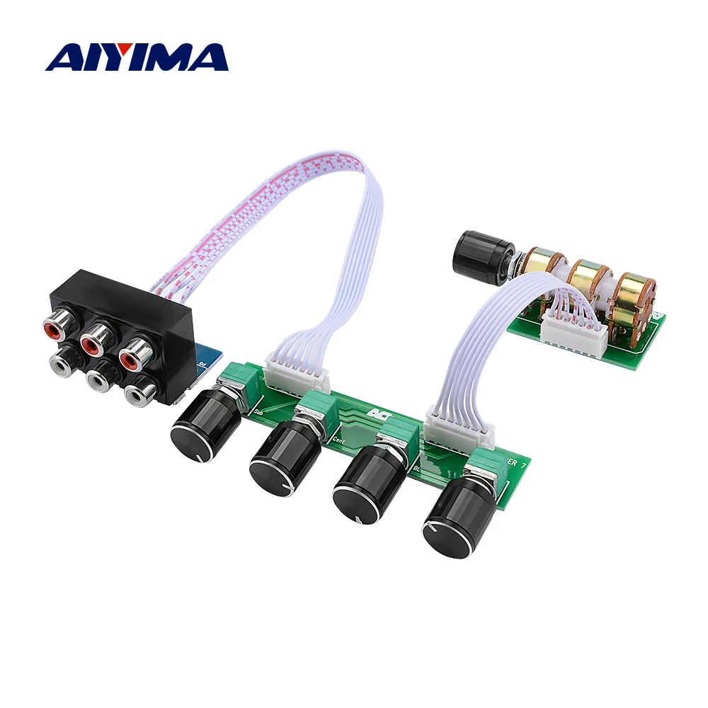 AIYIMA 5.1 Amplifier Preamplifier Tone Board 6 Channel Independent Passive Preamp Tone Volume Adjustment For 5.1 Home Theater