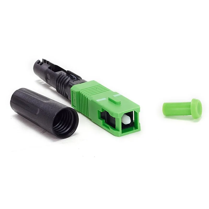 SC APC Fiber Optic Quick Connector, Quick Assembly, Optical Connector, SC Fiber Optic, Free Shipping, 100Pcs