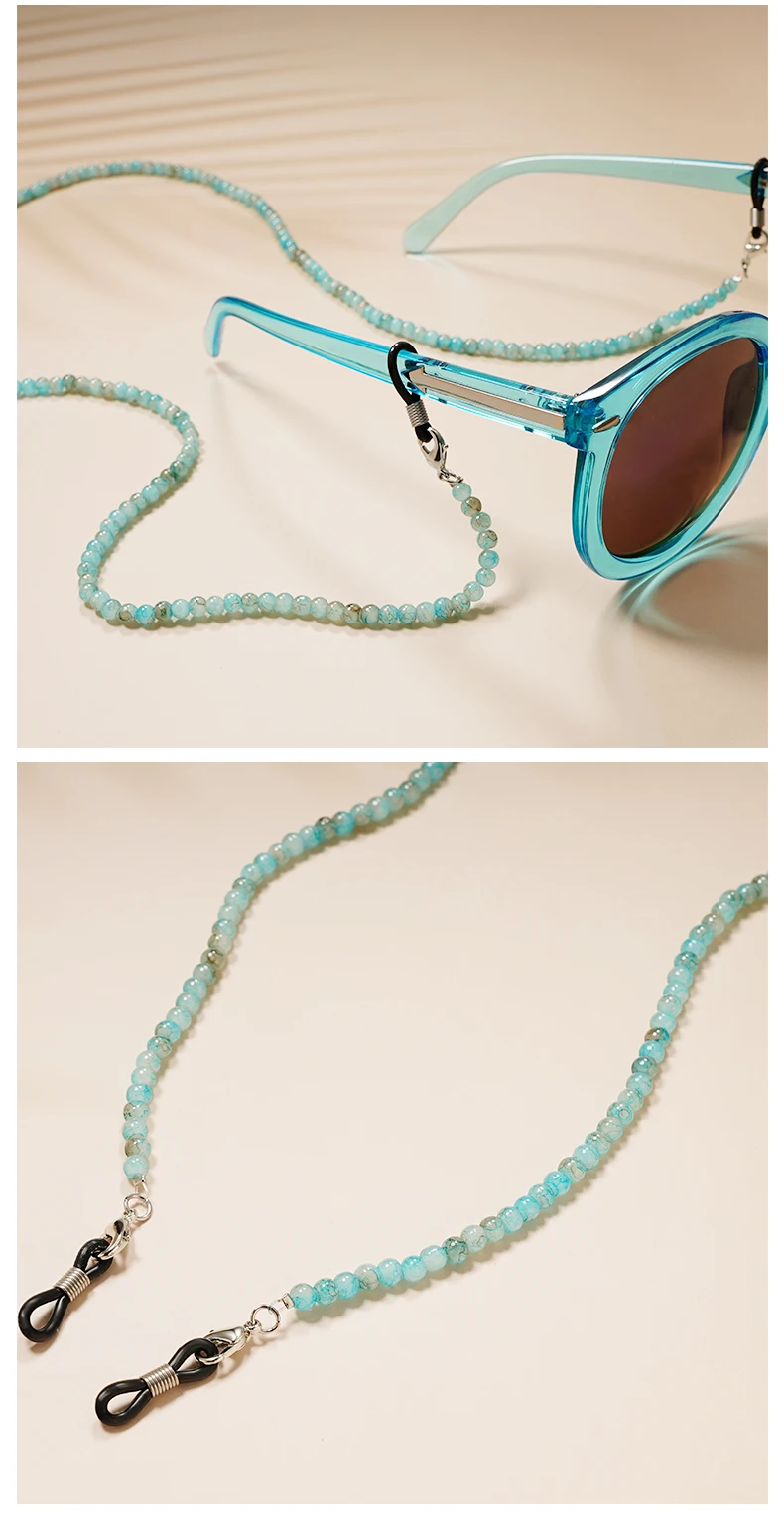 Funkelnde Kristall Brillen Schnur Brillen Kette Universal Brillen Halter Strap Anti-skid Gläser Seil Halter Sport Schnur Sonnenbrille – Detail 6
