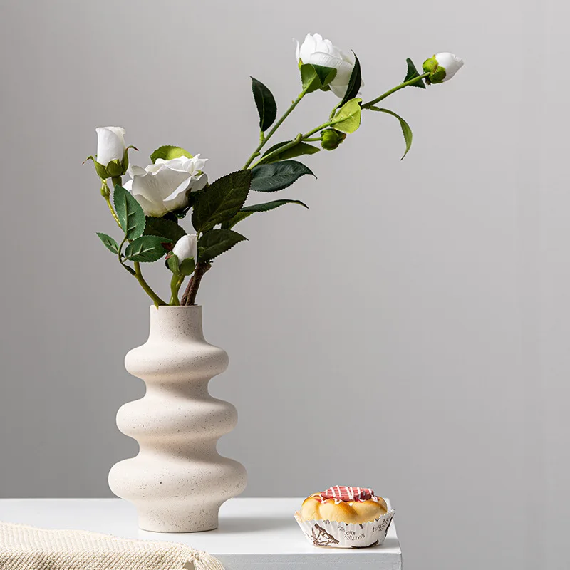 CAPIRON-Ceramic Creative Flower Vase, Scandinavian Interior Aesthetic Table, Living Room, Garden, Office, Home Decoration Access