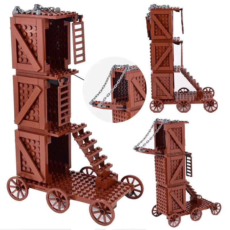 Idade medieval castelo real cavaleiro do rei roma spartacus chariot siege motor modelo blocos de construção tijolos brinquedos para crianças presente