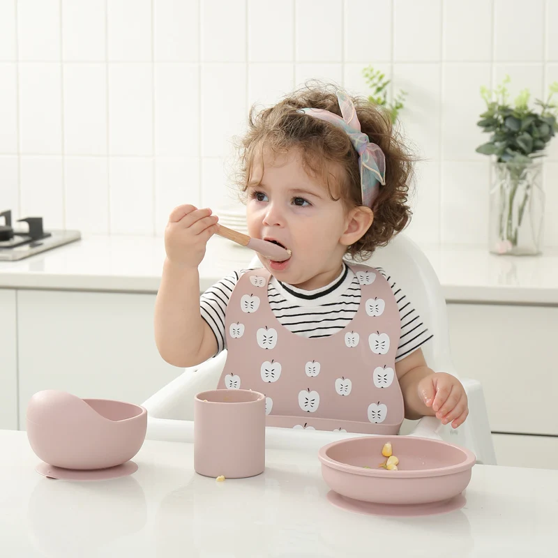 High Quality Natural 100% Food Grade Inventory Easy To Rinse Spoon Weaning Unbreakable Rubber Fork Dishwasher Safe Feeding Set