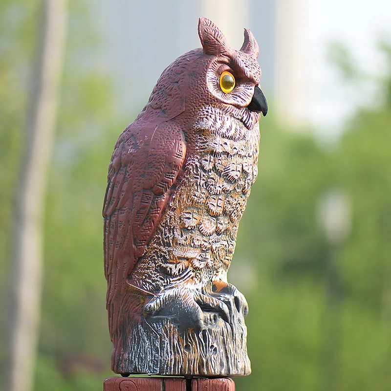ZILIN great horned owl bird scaring decoy/bird repellent   17*15*41 cm
