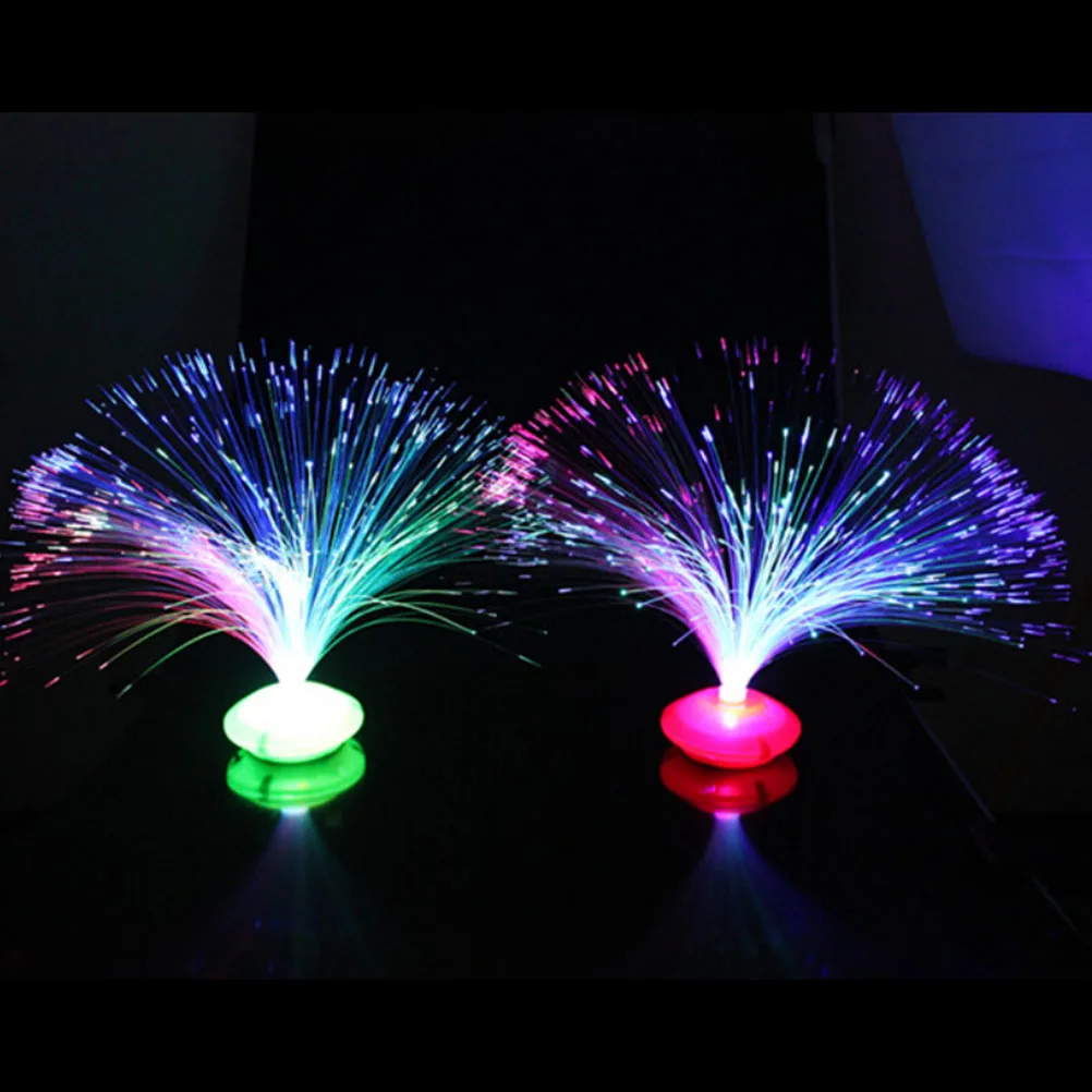 1PCS Beautiful Romantic Color Changing LED Fiber Optic Nightlight Lamp small night light Chrismas Party Home decoration