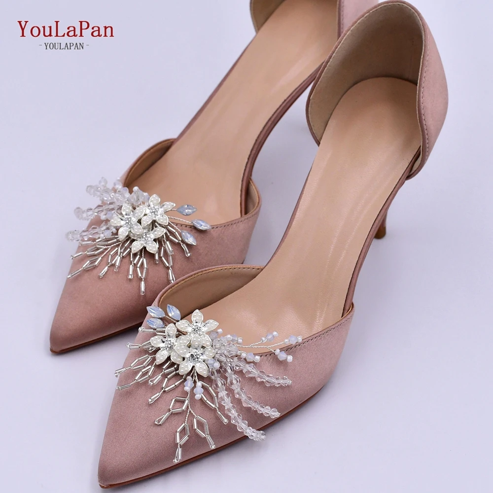 YouLaPan-accesorios para zapatos de cristal para mujer, hebilla decorativa con cuentas, accesorios para zapatos de boda, X17, 2021, 2 unidades