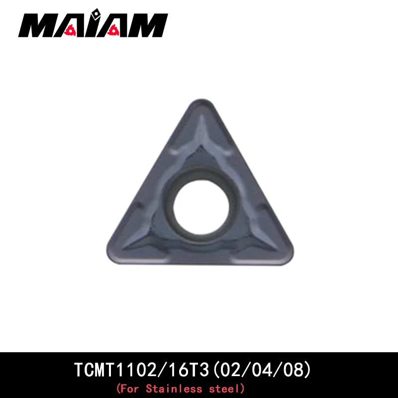 TCMT triangular grooving insert TCMT1102 TCMT110202 TCMT110204 TCMT110208 TCMT16T3 TCMT16T304 TCMT16T308 MP insert for Stainless