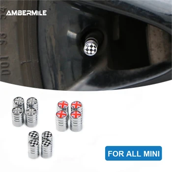 Copertura universale dello stelo dei cappucci delle valvole dei pneumatici delle ruote dell'automobile 4pcs per Mini Cooper Countryman R55 R56 R60 R61 F54 F55 F56 F60 R57 accessori