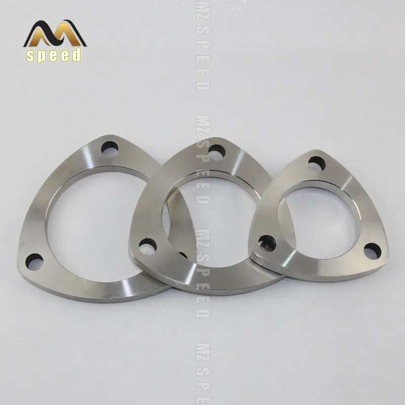 

Accessories Universal stainless steel exhaust muffler flange exhaust pipe triangle joint 51mm 63mm 76mm joint