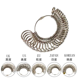 Alloy Measuring Ring Tool Ring Sizer Gauges Finger Sizer for US UK EU HK JAPAN KOREAN standard