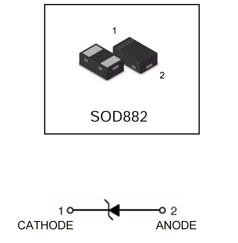 

50pcs/lot ESD Protection Diode LESD8L3.3T5G LESD8L5.0T5G LESD8LF5.0CT5G LESD8LL5.0CT5G LESD8LV5.0T5G LESD8LV12CT5G SOD-882