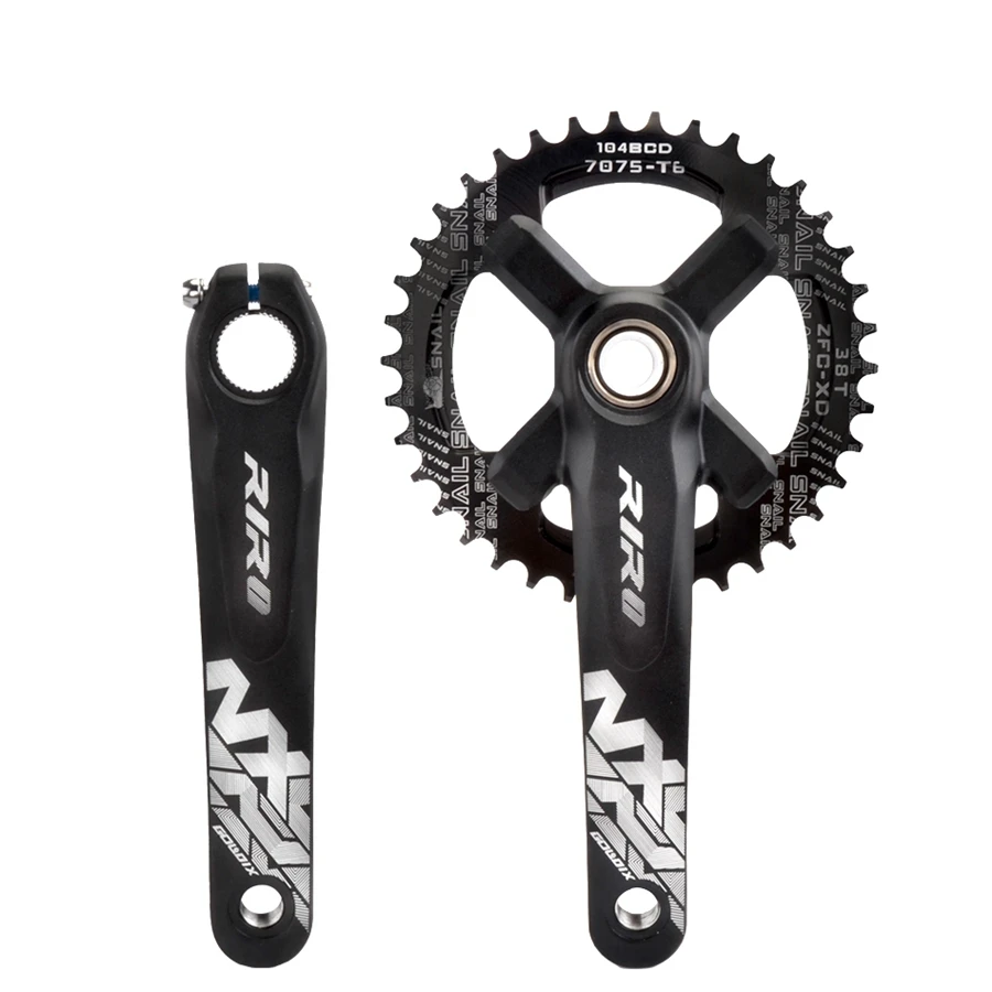 riro Bicycle XT Crankset Mtb Integrated Crank 170 175mm Hollowtech 2 Mountain Bike 104 Bcd Chainring With BB Single disc refit