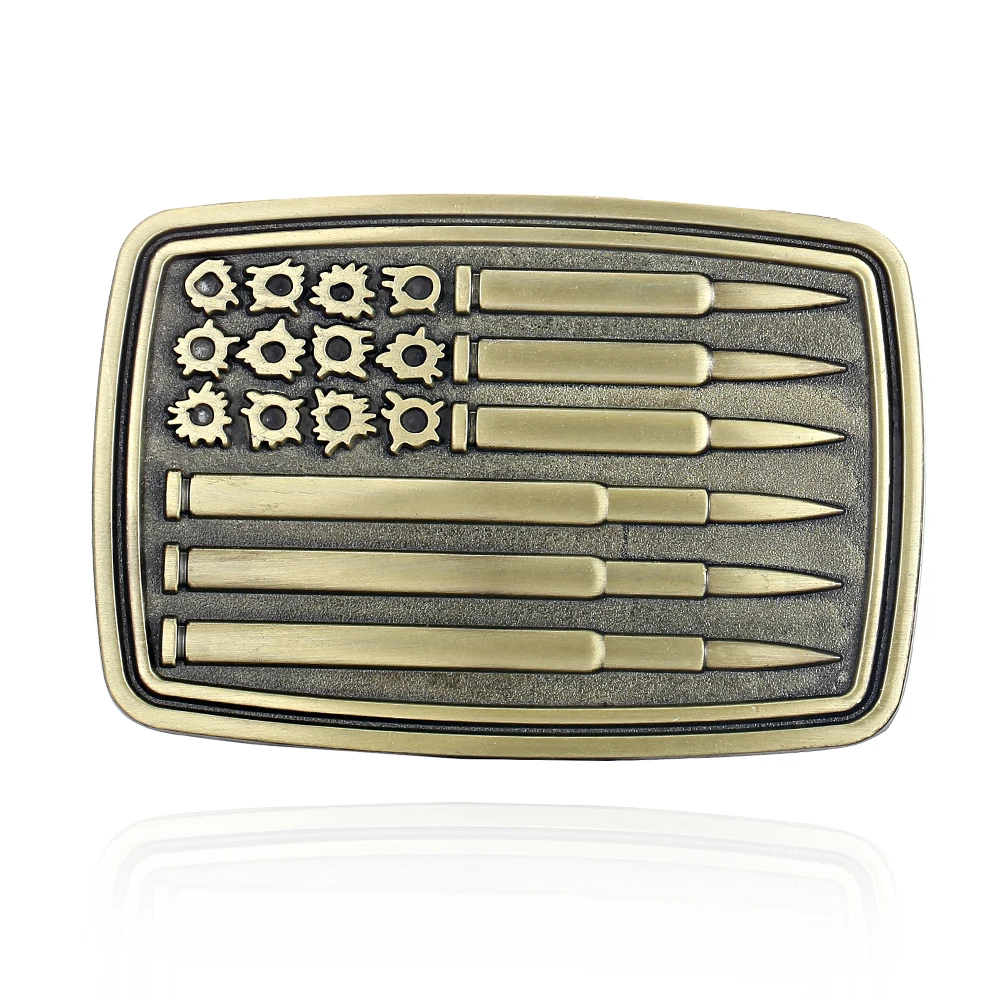 Western cowboy zinc alloy flag symbol right attitude buckle belt buckle