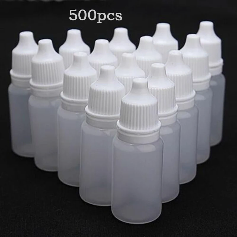 10 ml lege plastic druppelflesjes containerflesjes, pak voor oplosmiddelen, lichte oliën, verf, essentie, oogdruppels, zoutoplossing