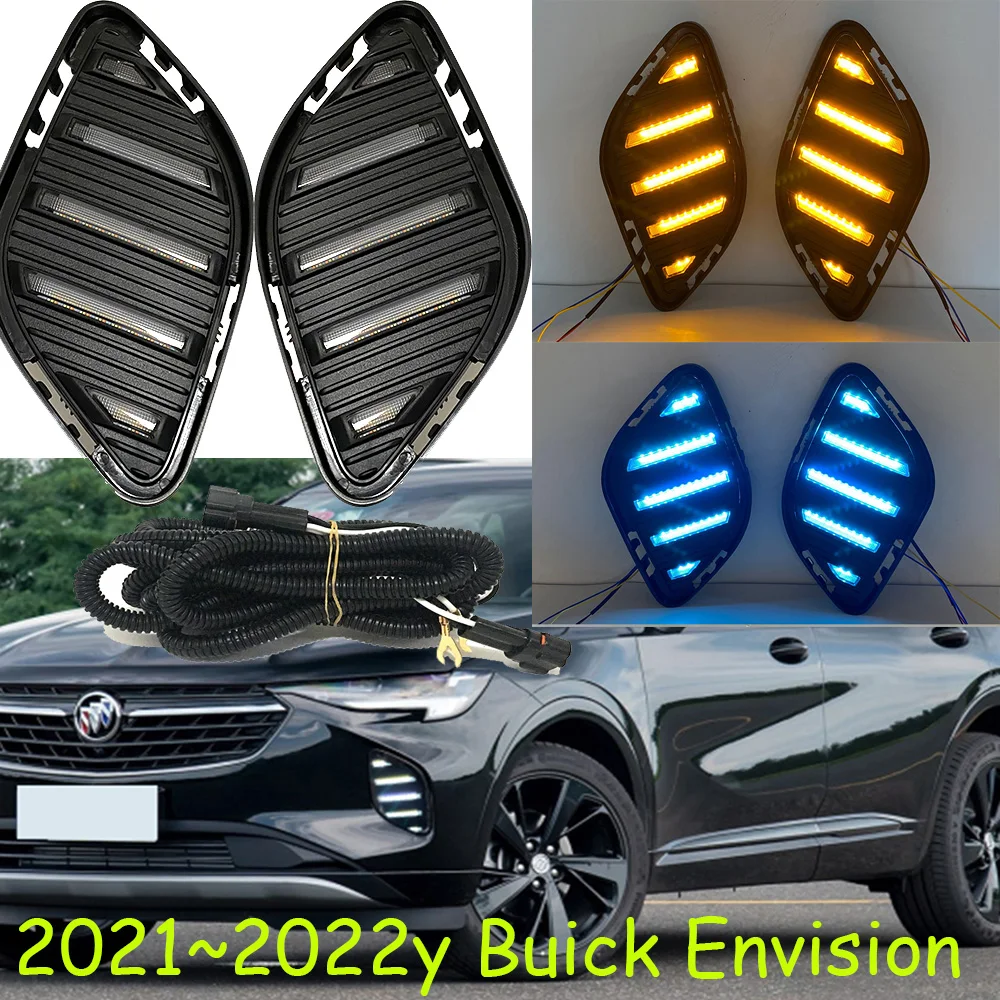 

Автомобильный бампер opel, светильник для Buick Envision, дневсветильник 2020 ~ 2022y, автомобильные аксессуары, светодиодный ные ДХО, фары для Envision, противотуманные фары