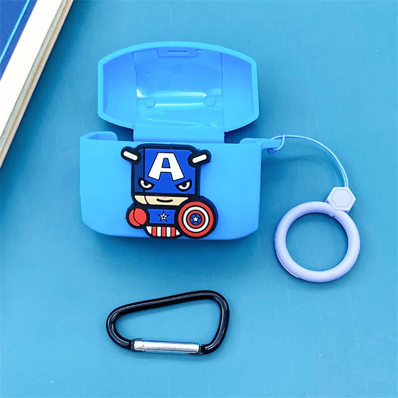 الكرتون مارفل حقيبة سماعة الاذن ل جبرا النخبة 65t سيليكون سماعة لاسلكية تعمل بالبلوتوث سماعة واقية غطاء ل جبرا مع هوك