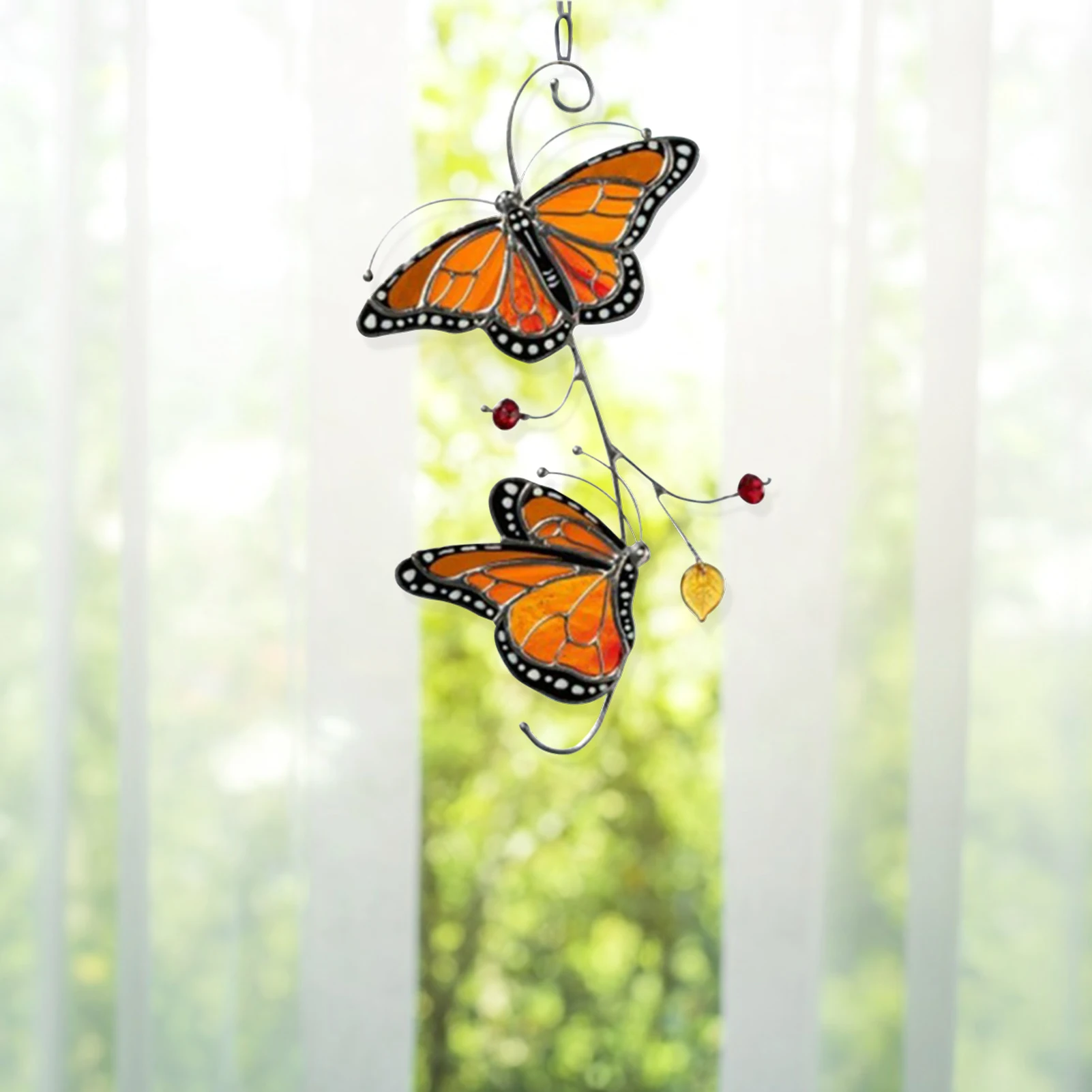 Home Decor Metal Monarch Butterfly Exquisite Window Decoration Crafts Wall Hanging Hanger Party Supplies Decoration