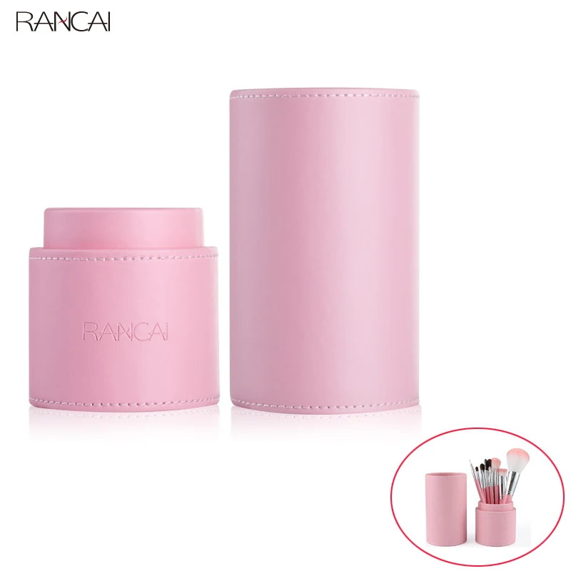 PU Leather Travel Cylinder Makeup Brushes Pen Holder Storage Empty Holder Cosmetic Brush Bag  Make Up Tools