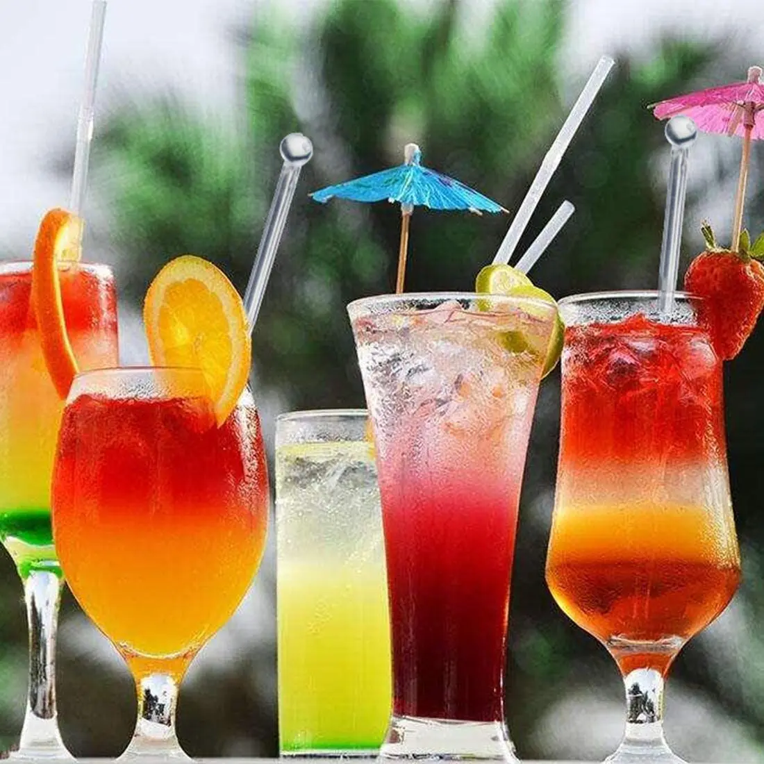 50/100pcs Transparent Cocktail Stick Drink Bar Muddler Stirring Mixing Sticks Ladle Stirrer Home Party Supplies