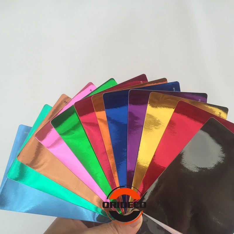 

13 Colors High Stretch Black Red Rose Gold Purple Blue Mirror Chrome Vinyl Foil Car Wraps Film For Car Wrapp 1.52*20m/Roll