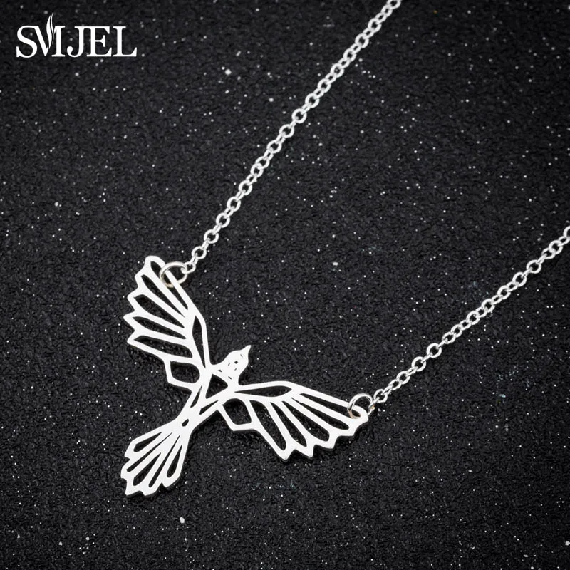 SMJEL Wild Dieren Ketting Roestvrij Staal Kolibrie Kettingen Leuke Eagle Phoenix Zwaluw Vogels Ketting Collares