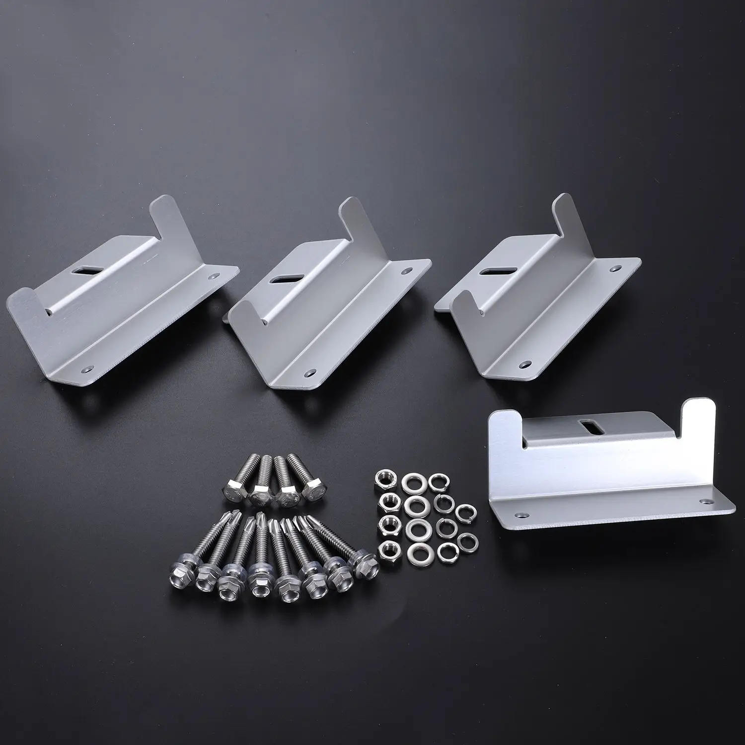 Aluminum Z Style Solar Panel Brackets Durable Solar Panel Mounting Brackets Sets For RV Boat Off Grid