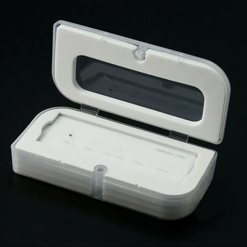 Palco microscopio Vetro Calibrazione Vetrino Micrometrico con 0.01 millimetri Croce e Quattro punti 1.5mm/0.6mm/0.15mm/0.07mm