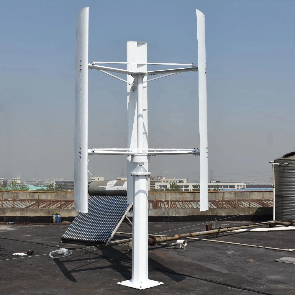 Free Energy 10KW Vertical Axis 120V/220V/380V Wind Turbine Generator 3 Phases 50HZ 3 Blades No Noise Home Farm Street Use