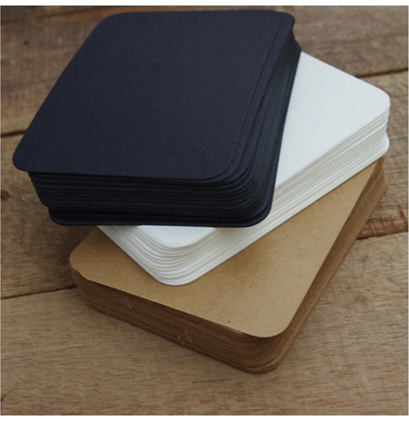 100pcs/lot Cute Black White Kraft Paper Memo Pad Note Pads Colored Words  Cards Planner Stickers for Students Gifts  Note Pad