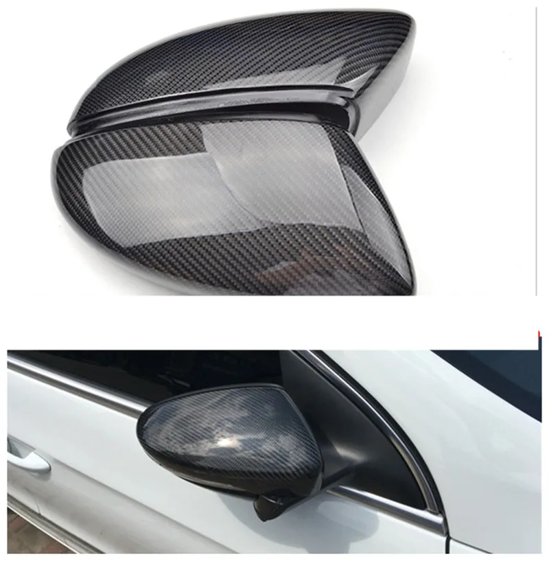 

2 Pcs Carbon Black Rearview Mirror Cover Cap Shell For Volkswagen VW Golf 7 GTI 6 MK6 MK7 R20 CC Scirocco Passat Car Accessories