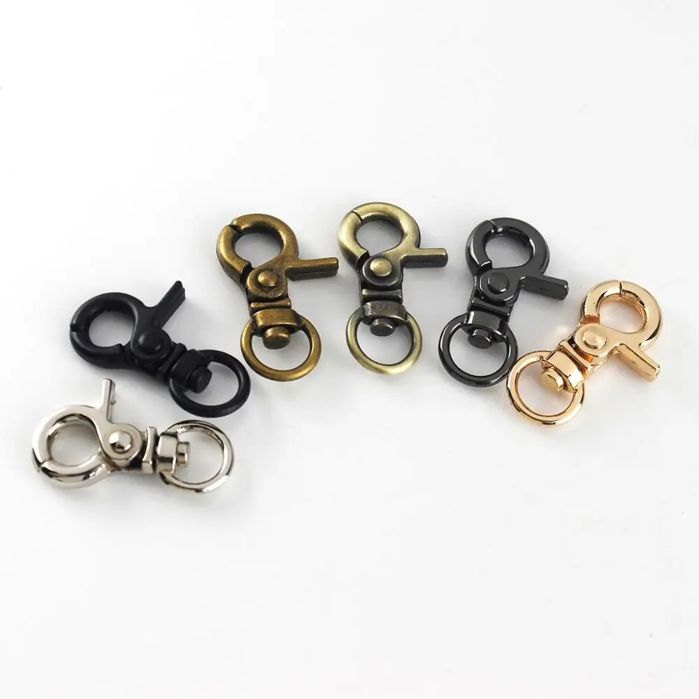 1x Metal Tiny Snap Hook Trigger Lobster Clasps Clips Spring Gate Leather Craft Tiny Pet Leash Bag Strap Webbing Keychain Hooks