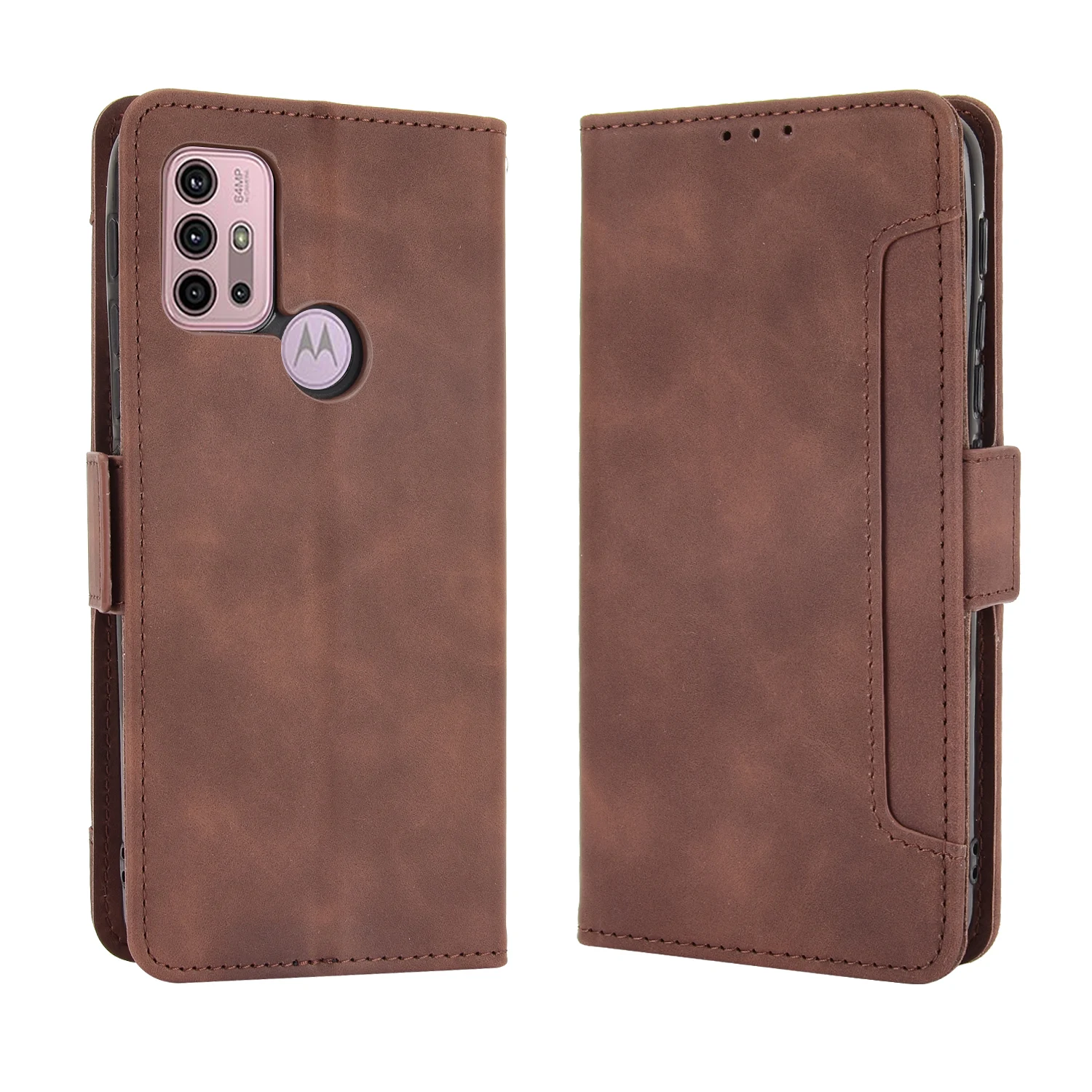 For Motorola Moto G30 Case Premium Leather Wallet Leather Flip Multi-card slot Cover For Motorola Moto G10 Case