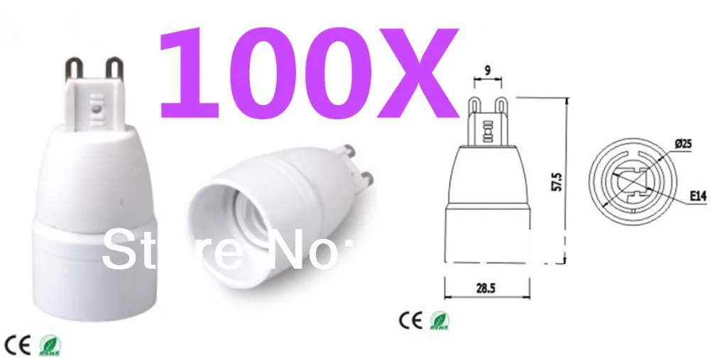 

100pcs G9 to E14 LED socket adapter Led Light Lamp Bulb Holder converter Free Shipping With Tracking No.