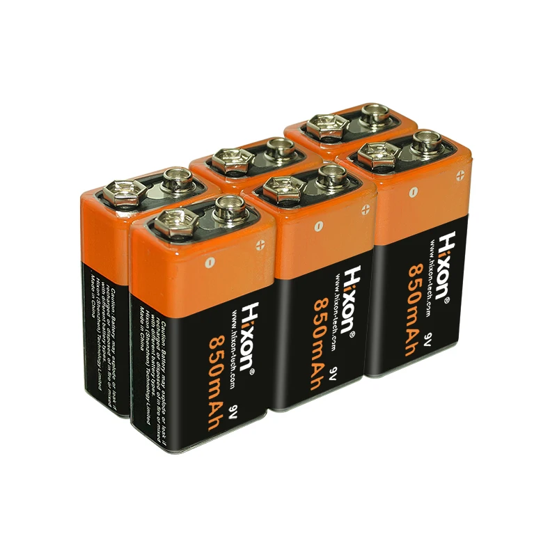 9V 6F22 850mAh Rechargeable Li-ion Battery And Charger For Smoke Detector Alarm System,Interphone,Fire Alarms.Wholesale Sale