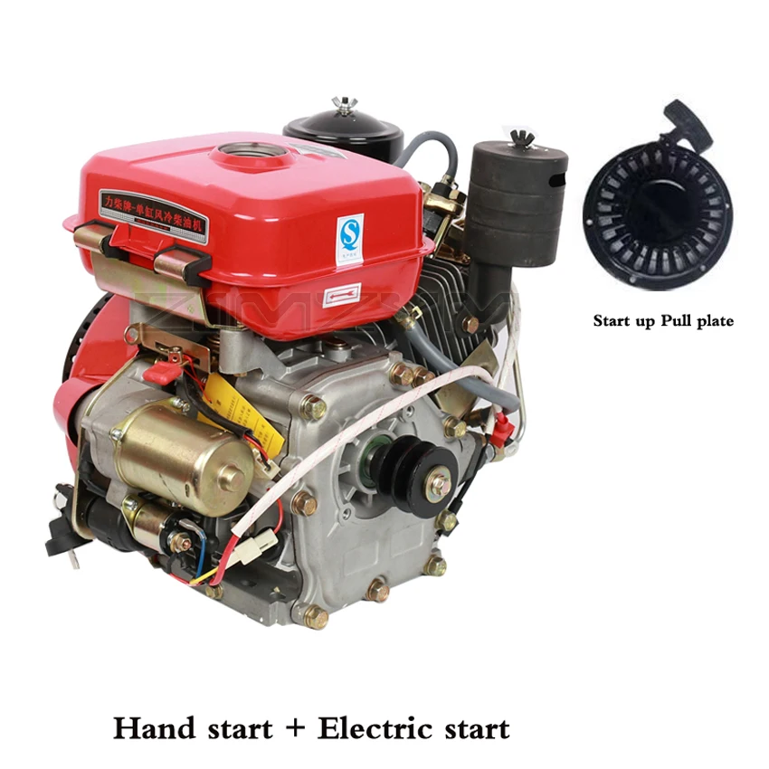 170F Air-cooled crude oil engine Engine 220V 2.2KW Single Cylinder 4 Horsepower Water PumpBoat Power Engine 196CC 3300 rpm