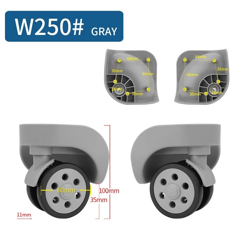 Luggage universal wheel accessories wheel travel luggage wheel aircraft silent wheel general maintenance 20 inch 28 inch