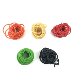 Tirachinas de látex Natural, tubo de goma de cinco colores, 0,5-5M para tiro de caza, 2x5mm de diámetro, accesorios de banda de tubo elástico alto