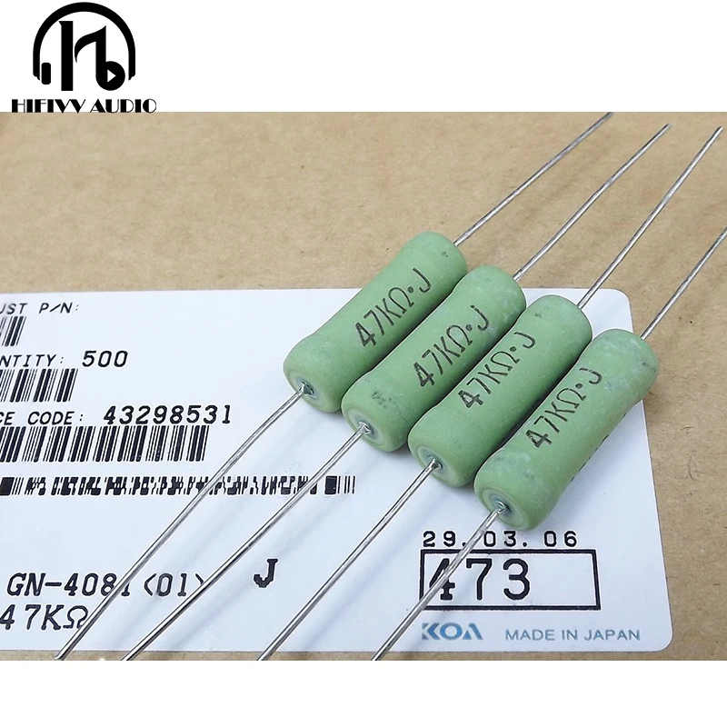 AMPLIFICADOR DE POTENCIA de alta calidad, resistencia KOA original de Japón, 5W, 47KR, 47kohm, 47kΩ, volumen de 8mm x 23,5mm