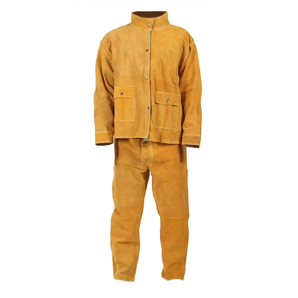 Welding Clothing Workwear Protective Suit Durable Splash-proof Adiabatic Flame Heat Resistant Clothes for Male