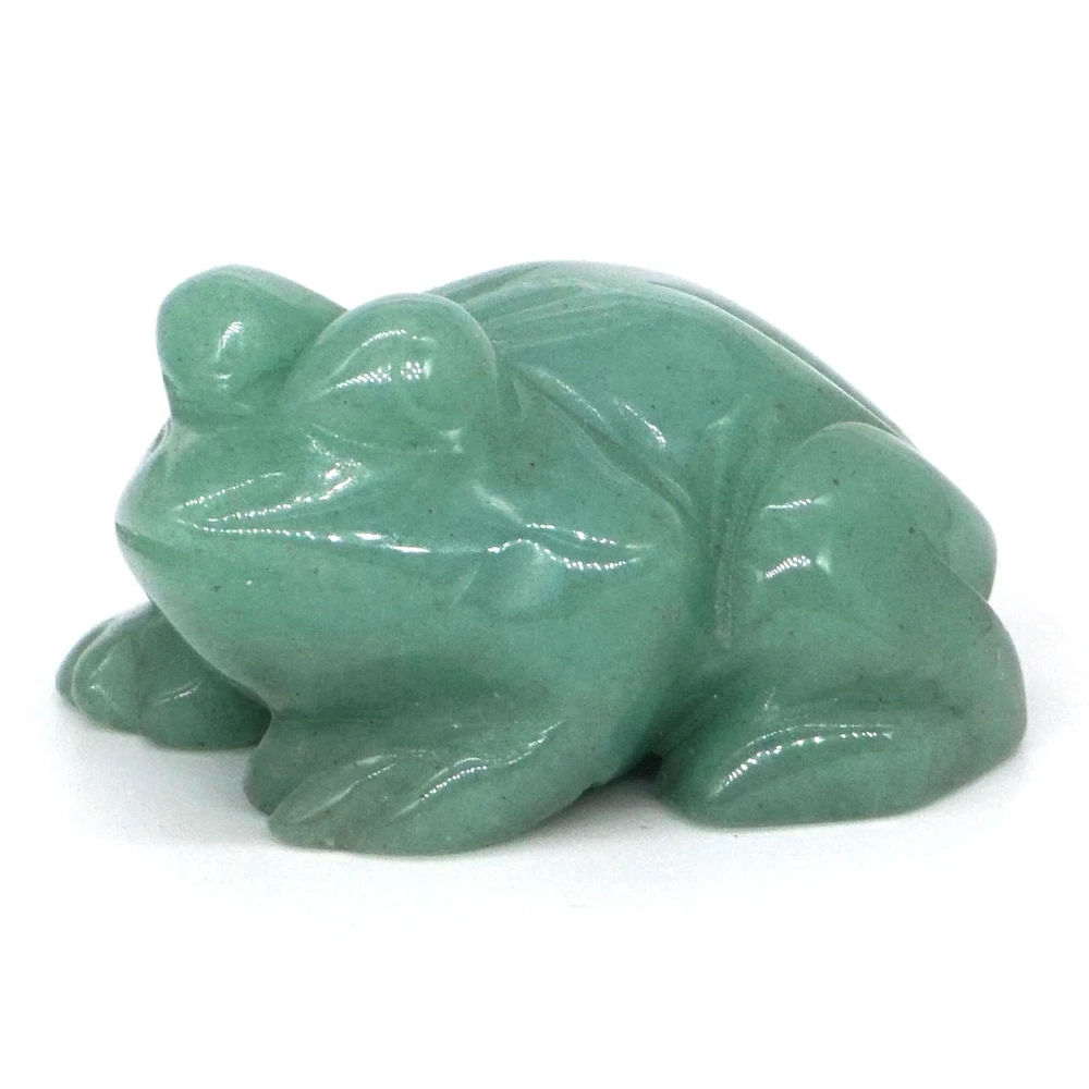 

2" Frog Statue Natural Green Aventurine Crystal Carved Reiki Healing Quartz Stone Figurine Crafts Home Room Desk Decoration 1pc