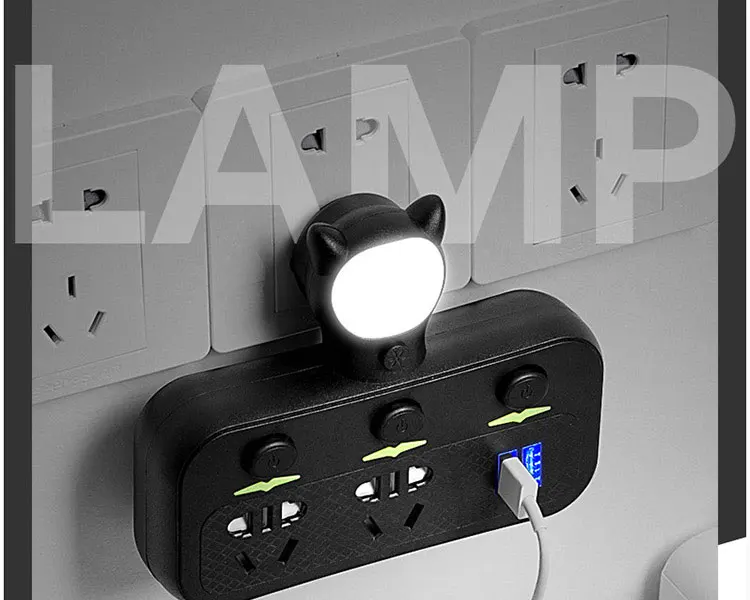 

Multipurpose Smart socket converter one-turn multi-power socket Plug adaptor with lamp