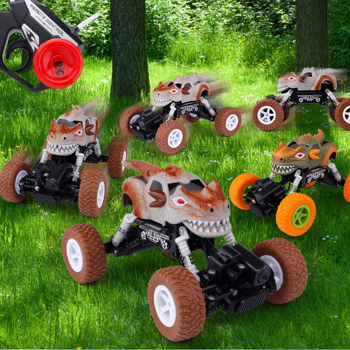 RC Car Simulation Dinosaur Remote Control Toy 4WD Off-Road Vehicle Climbing Crash-Resistant Children's Toys for Boys Kids Gifts