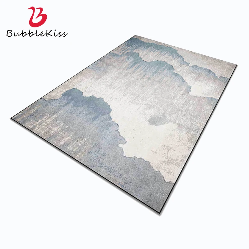 

Bubble Kiss Abstract Carpet for Home Living Room Light Blue Mountain Pattern Bedroom Rug Customized Balcony Decoration Door Mat