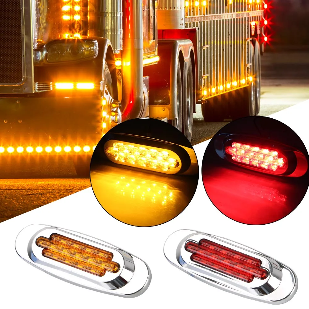 12V Motorcycle Taillights Side Marker Brake Light LED Car Turn Signal Lamp 24V Truck Position Clearance Trailer Auto Accessories